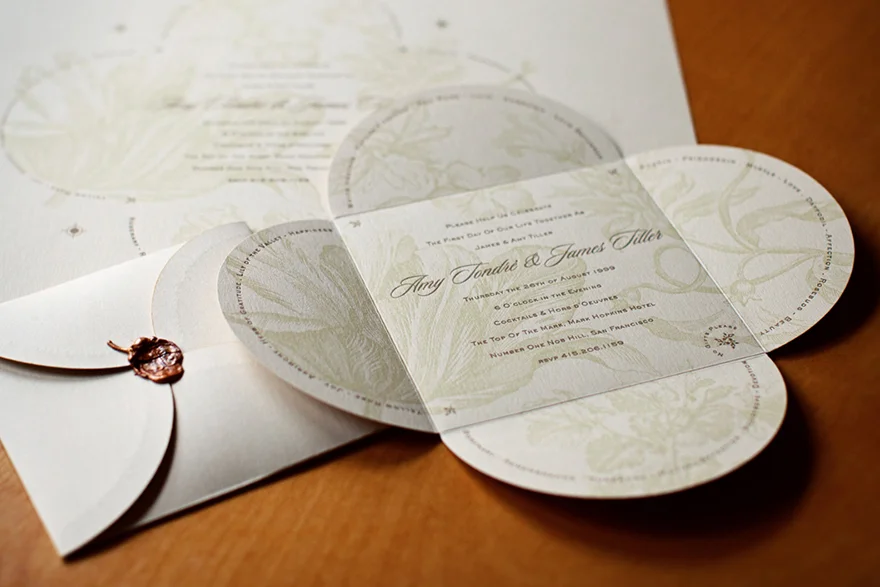 Letterpress Wedding Invitation Design