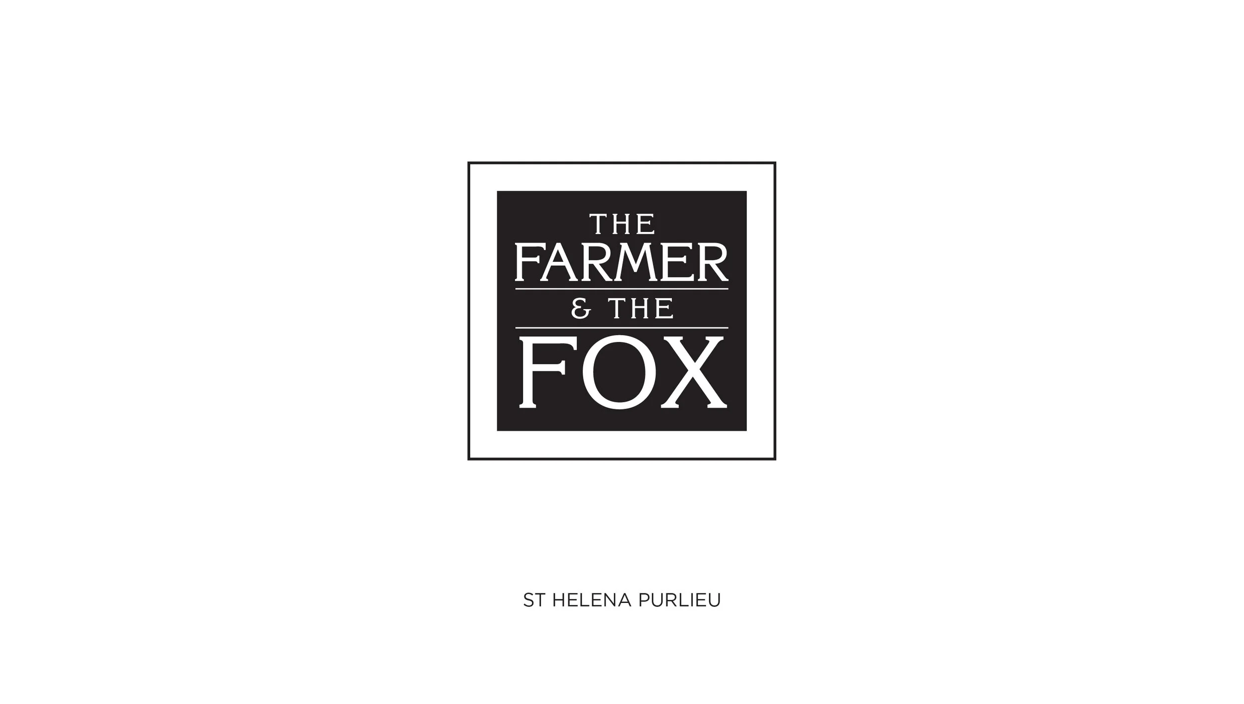 Logo of The Farmer & The Fox featuring black and white color scheme with bold lettering.
