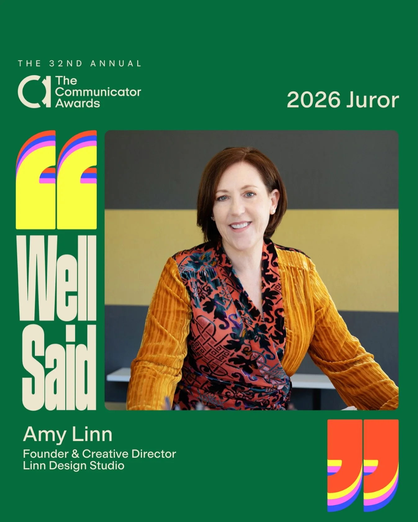I&rsquo;m honored to be serving as a juror for the 32nd Annual Communicator Awards, which honors the best work across marketing, communications and creativity.
#show me your fire 🔥 

Last day to enter Jan 30th #aiva #communicatorawards #amylinndesig