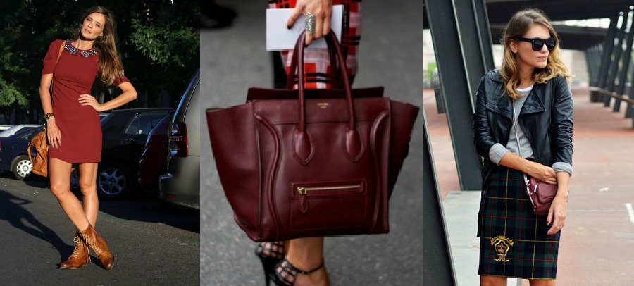  1. Lady Addict 2. Burgundy Céline Hand Bag 3. My Daily Style