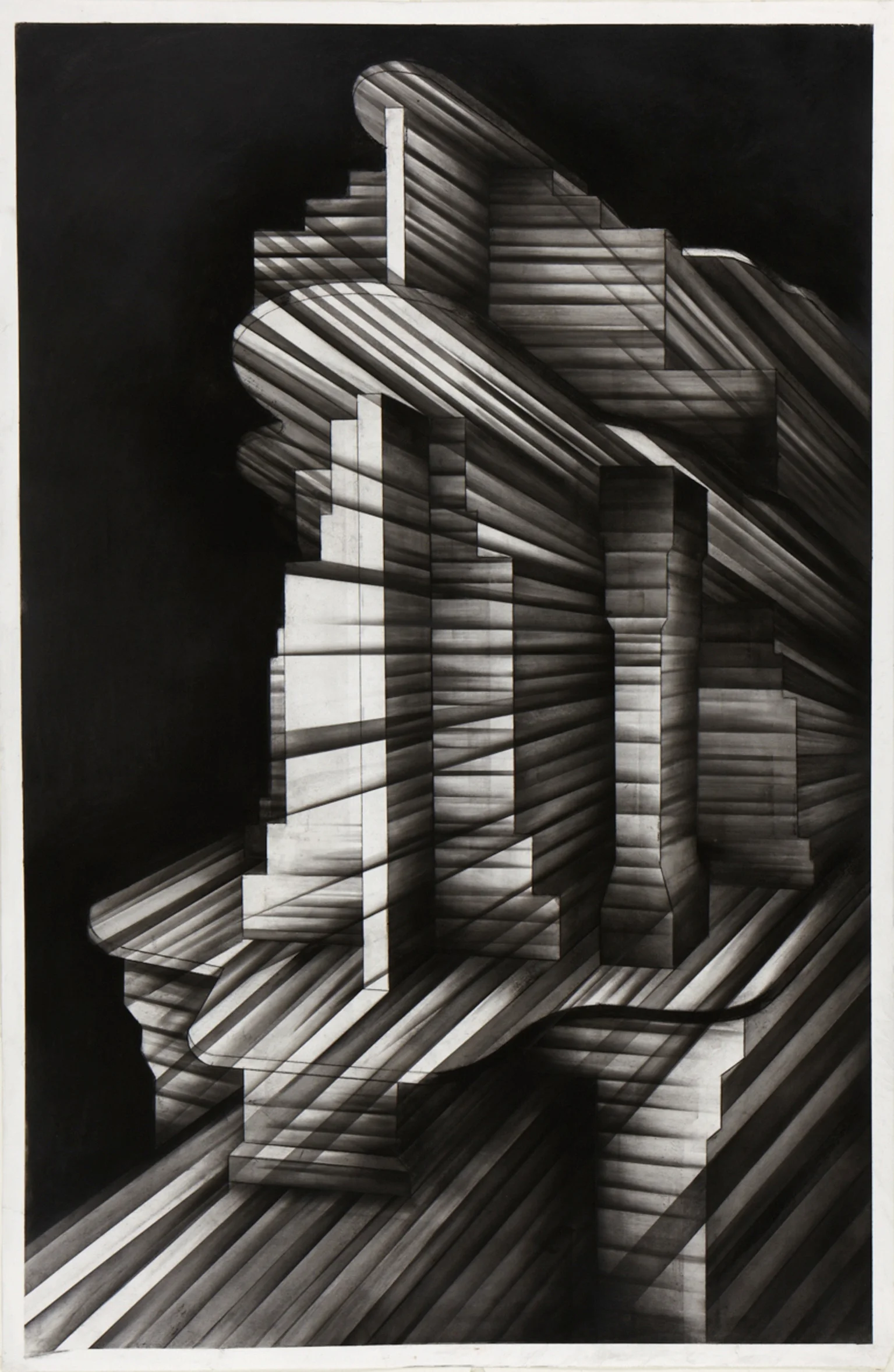 Victoe Lema -Serie La dirección del viento predominante - Carbonilla sobre papel - 150 x 100 cm - 2011.jpg