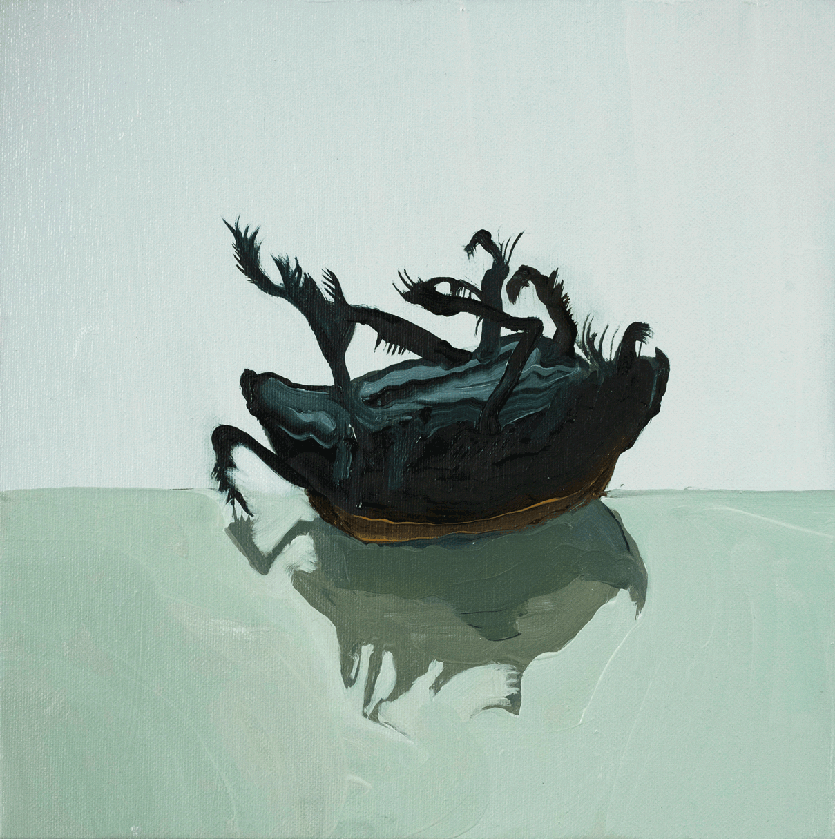 Conversación 16 , 2019. Óleo sobre tela. 30 x 30 cm.