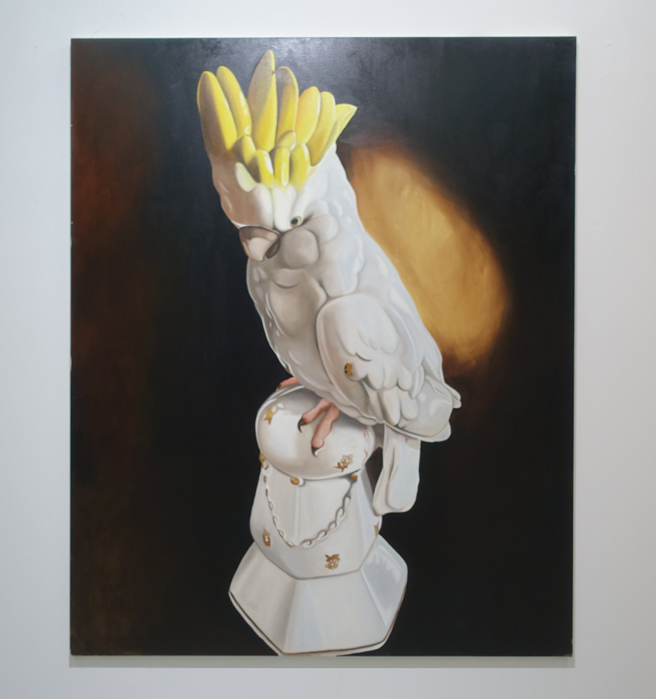  Cinthya Cohen.  Sin título  de la serie  Cacatúas  (2013-2014). Óleo sobre tela. 160 x 130 cm. 
