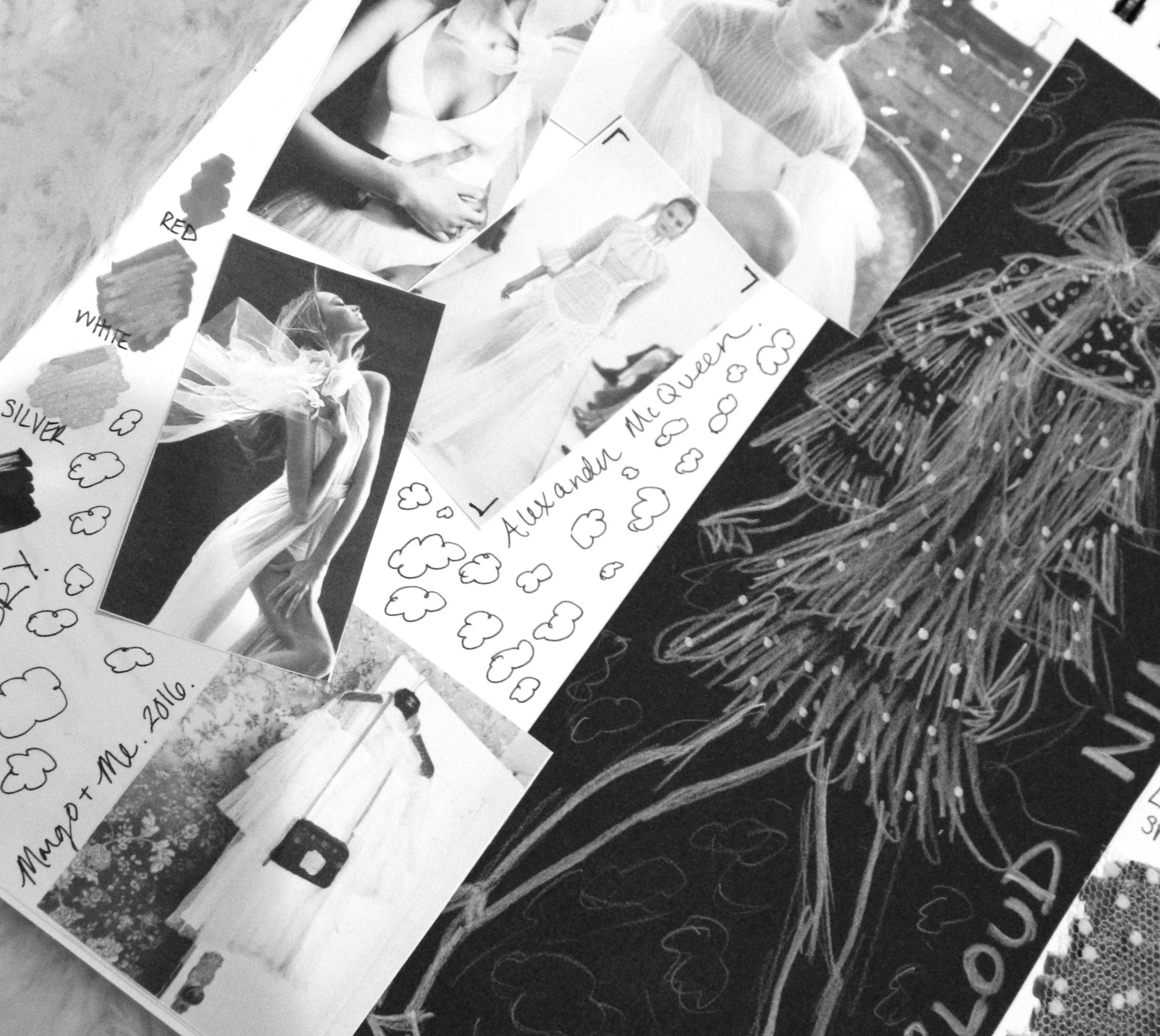 Mood board and illustration by Madalyn Manzeck. 2016. 