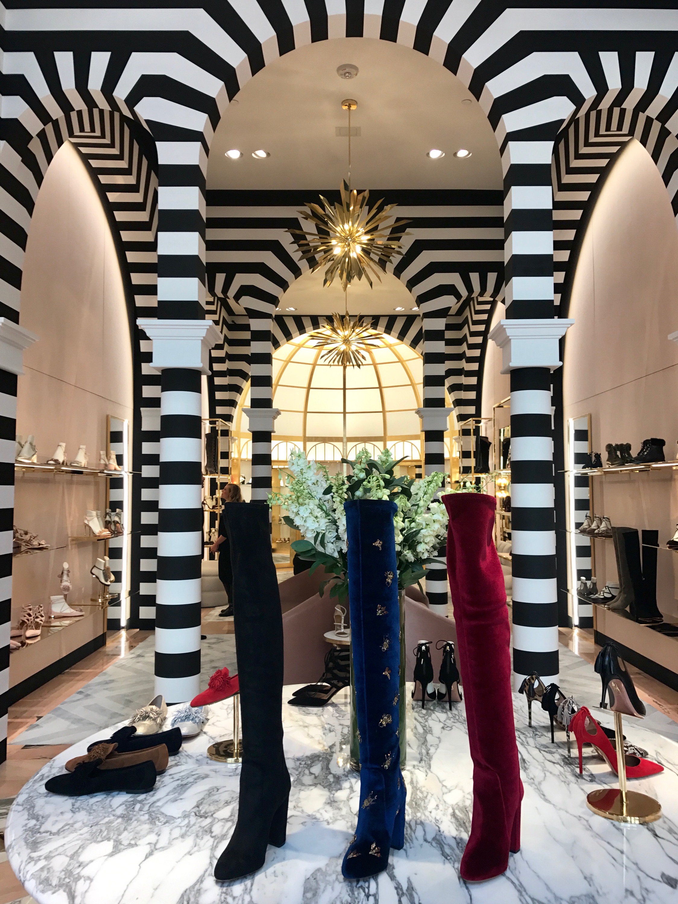 The absolutely gorgeous interior at Aquazurra 