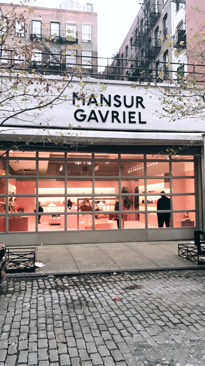 A Mansur Gavriel pop up shop in SoHo