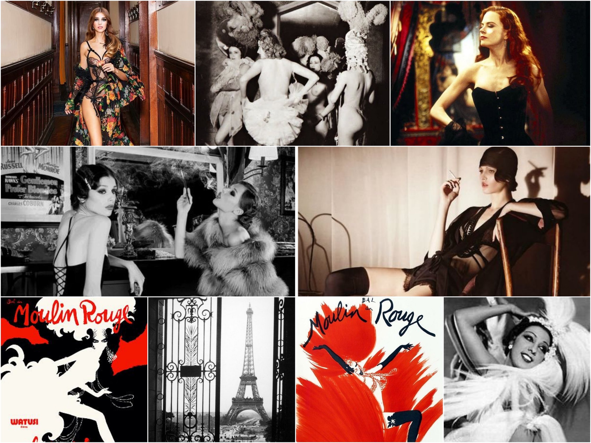Photo credit (clockwise from upper left): Agent Provocateur // Vintage Everyday // Refinery 29 // German Vogue // Josephine Baker // Vintage Venus // BuzzFeed // Vintage Venus // Little Pawz