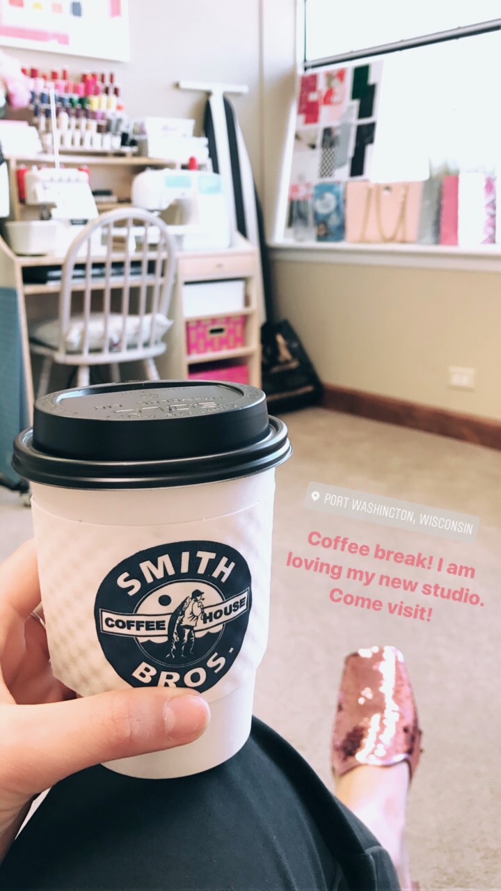 I am really loving my new studio space! I like to share my day to day details on my Instagram stories and Snapchat. :) #BehindTheSeams