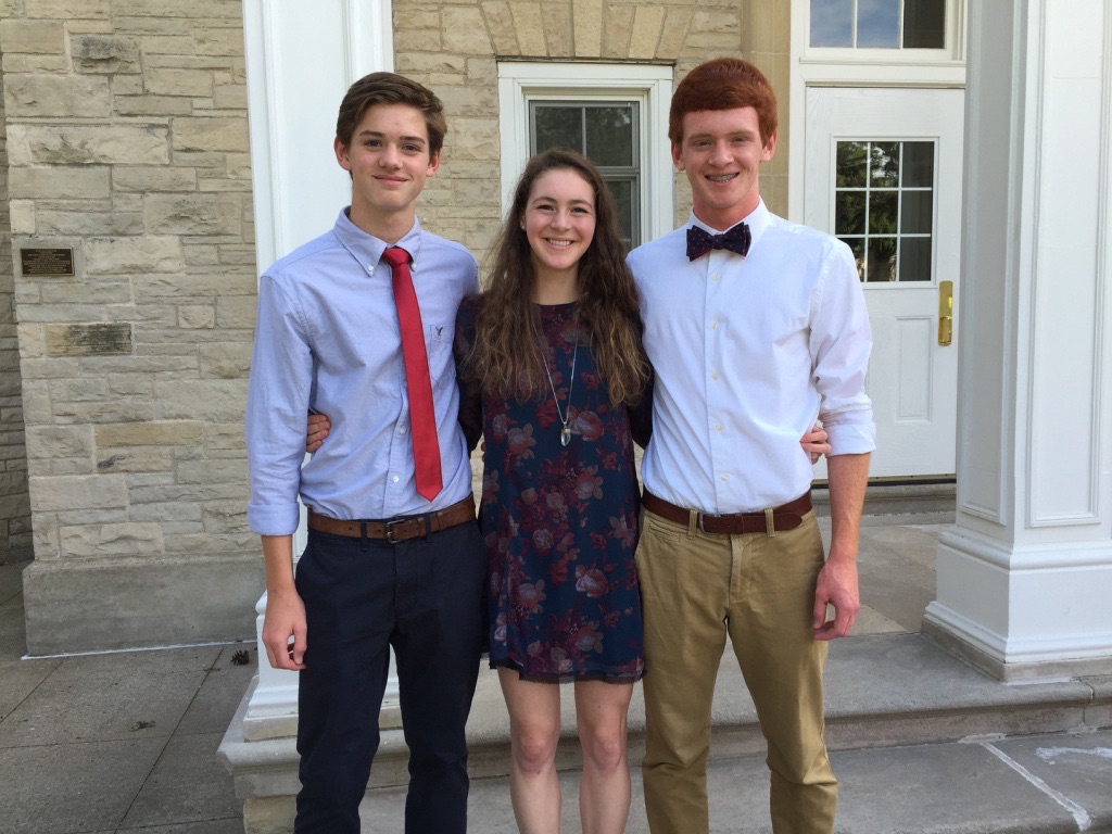 Reilly with her two younger twin brothers, Rhys and Rowan, who are Juniors in high school. 