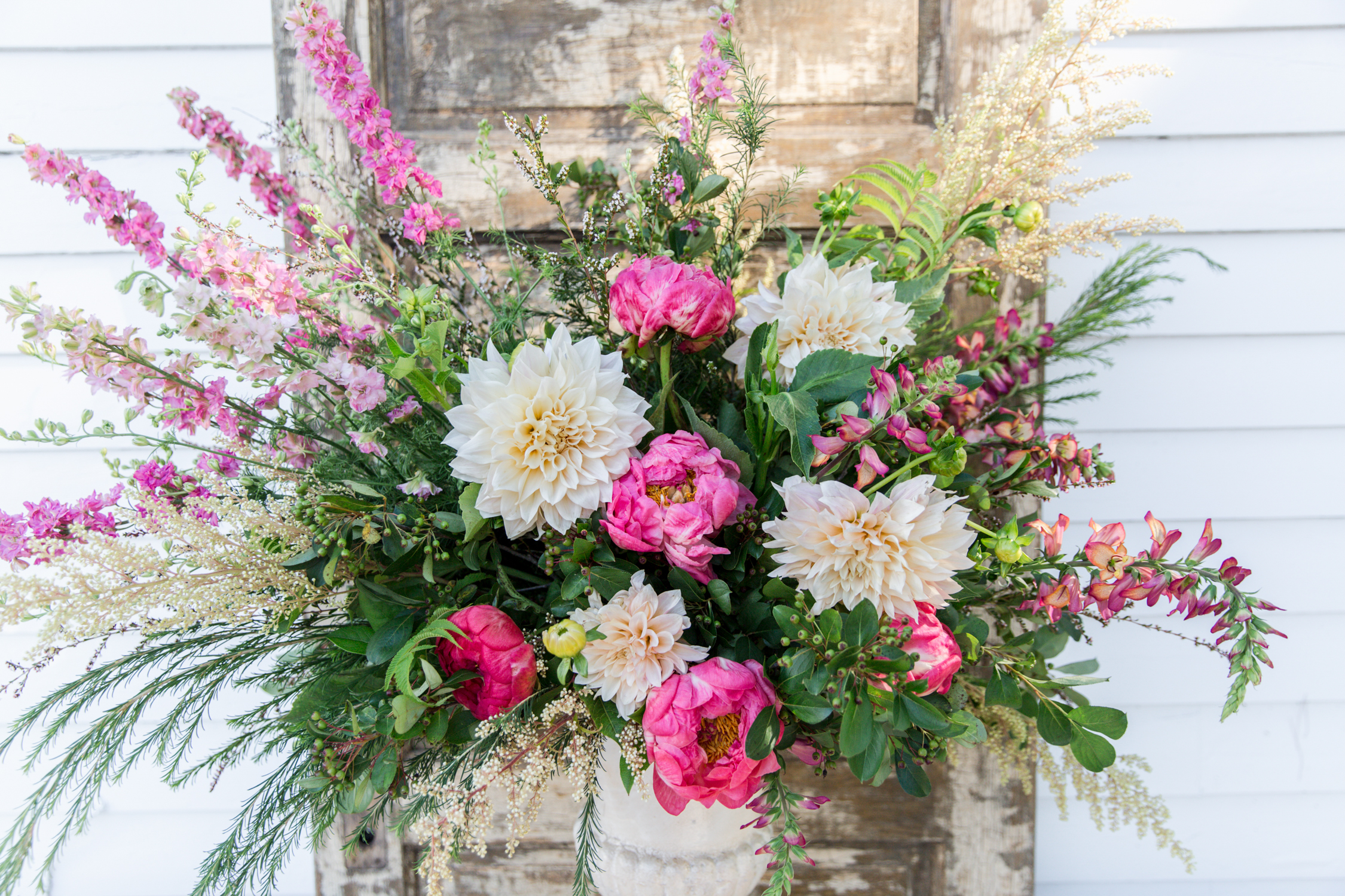 A stunning floral arrangement by La Tulipe. 