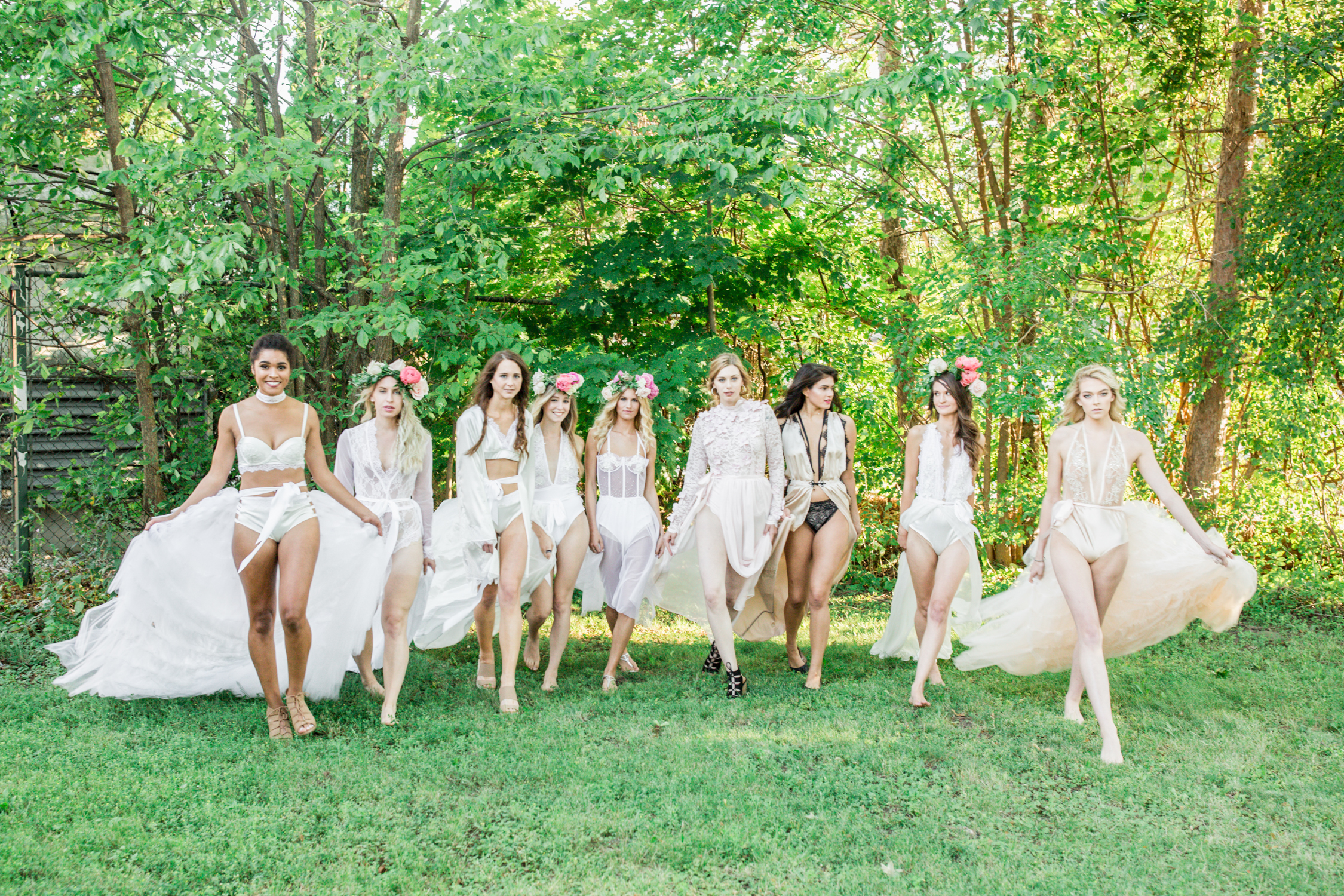 Left to right: LaKish'a Sutton, Natalie Mizgalski, Sarah Trybula, Kara Mueller, Lori Gibb, Victoria Dior, Sonia Weber, Marni Hoest, and Nicole Petrie. 