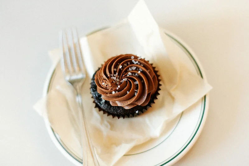 moustache baked goods salted caramel cupcake