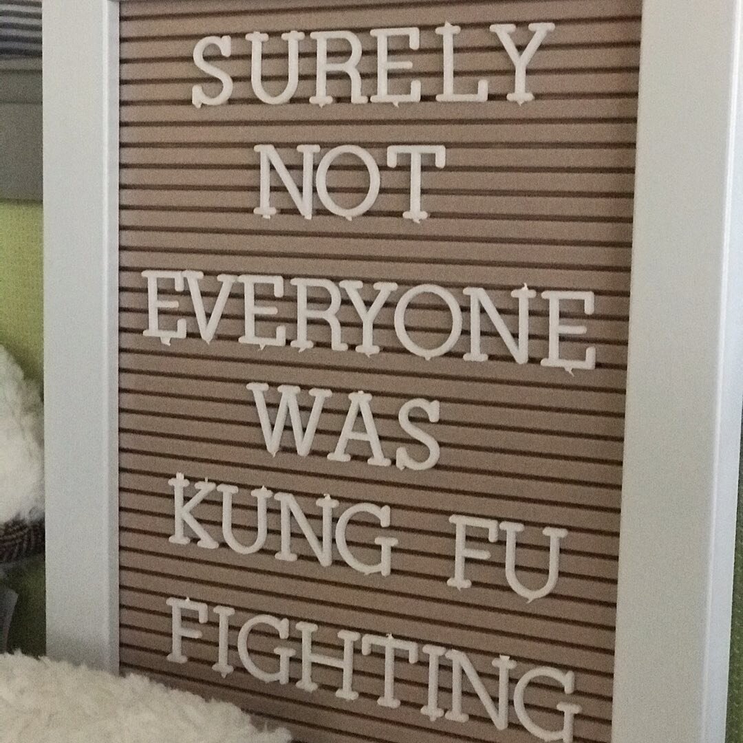 Today is a good day to... Kung fu