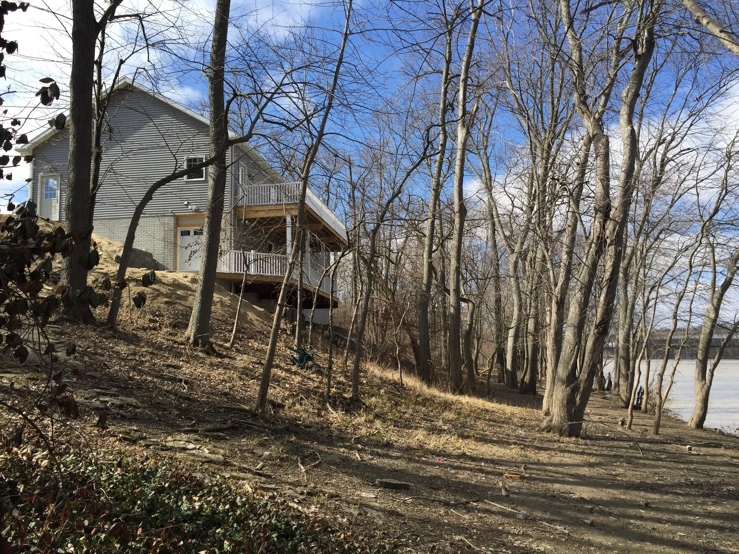 One of our most challenging builds to date. Constructing this home on the riverbank of the Maumee River gives our clients a view that pictures just can't do justice!