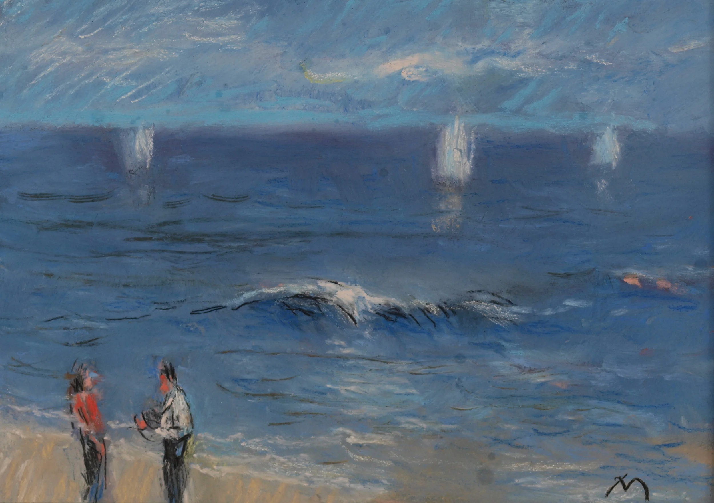  The Engagement by the Sea, pastel 