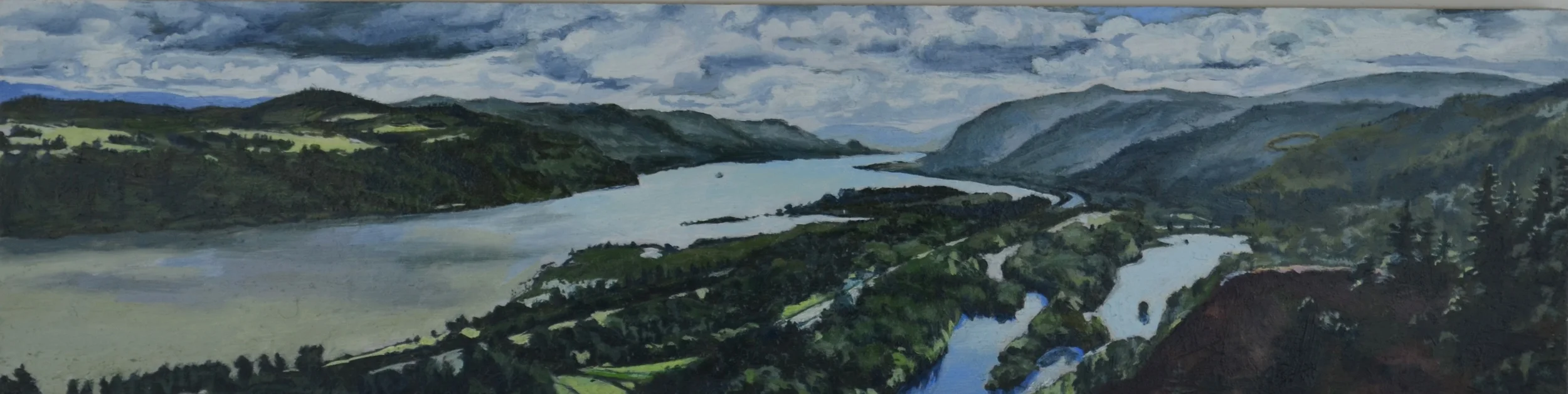  River, 2013,&nbsp;oil on panel: 2" x 8" 