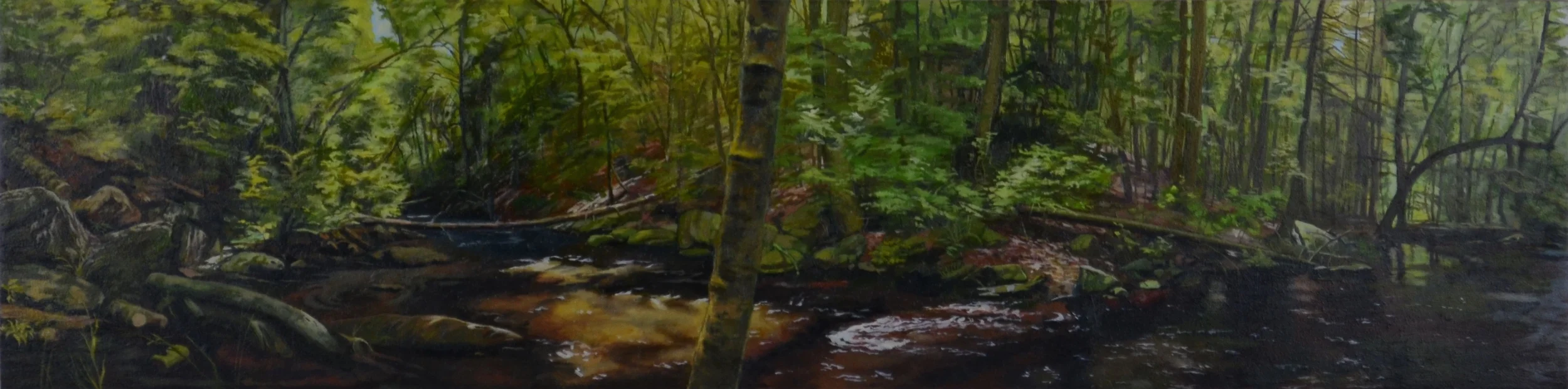  Rhode Island, 2013,&nbsp;oil on panel: 5" x 20" 