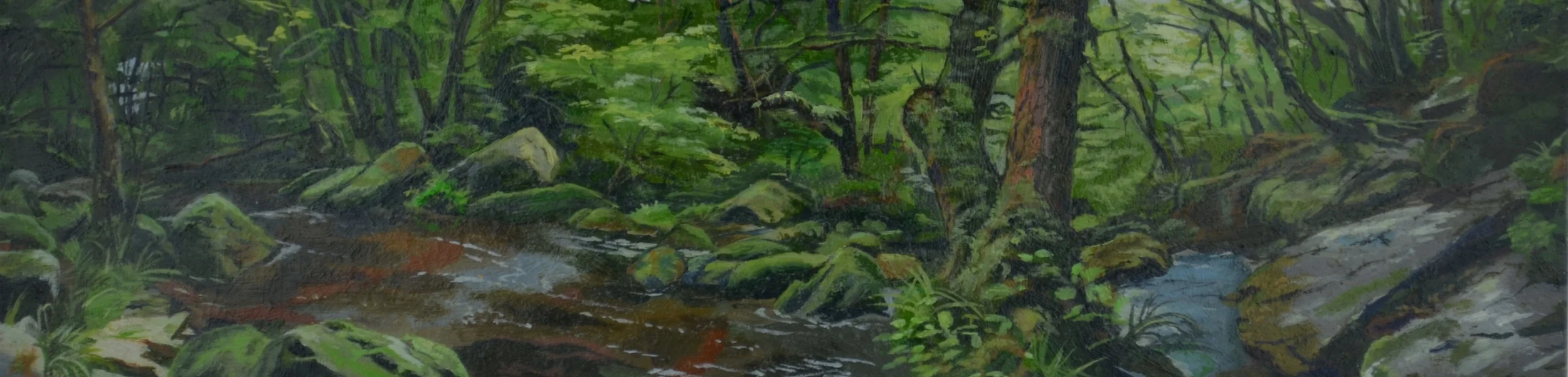  Connecticut, 2013,&nbsp;oil on panel: 2" x 8" 