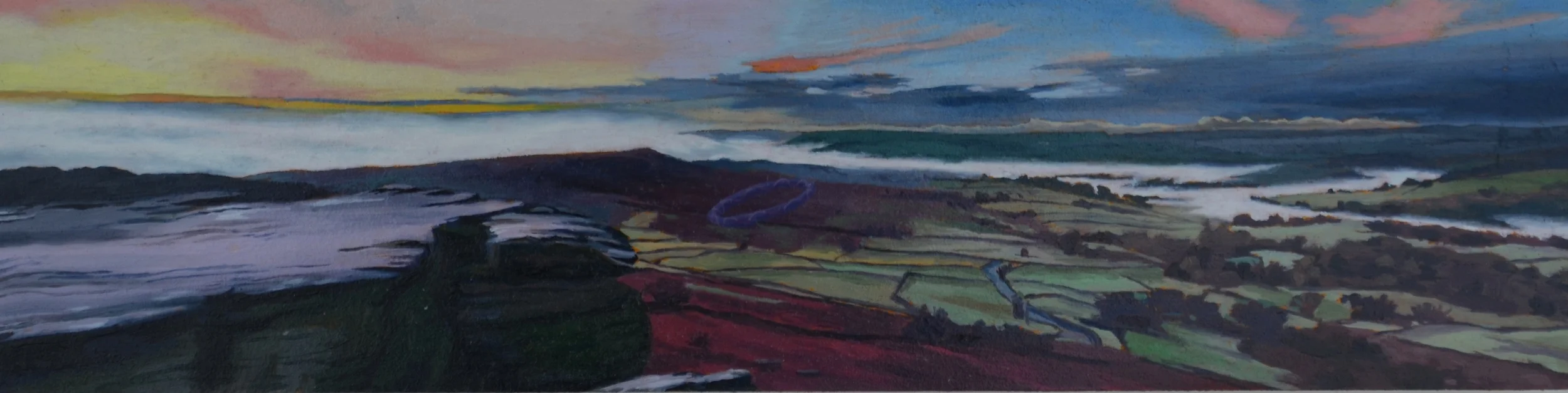  Vermont, 2012,&nbsp;oil on panel: 2" x 8" 