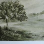 Silver Lining, 2012, oil on panel: 24" x 24"