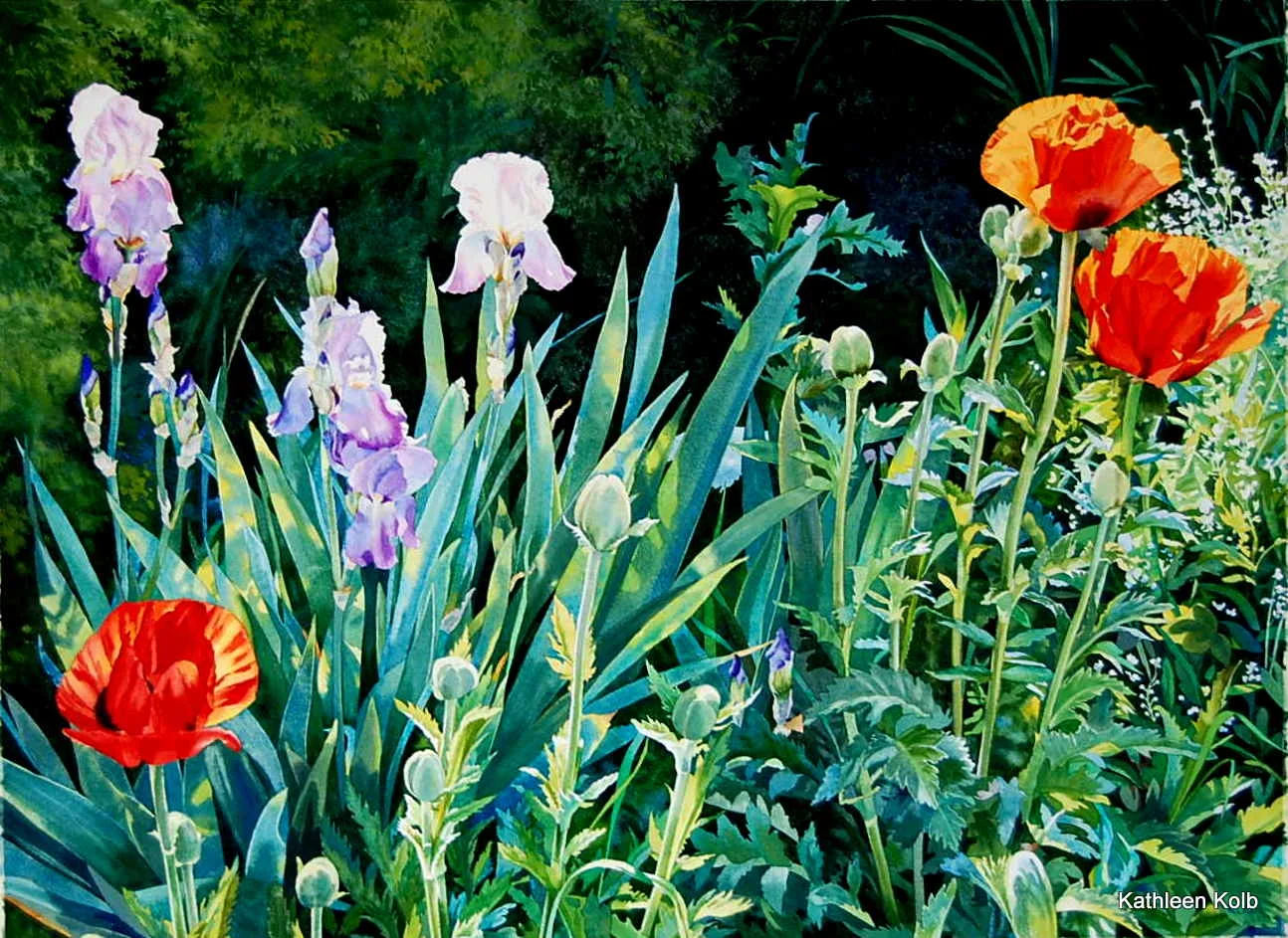 1-Iris, Poppies and Forget-me-nots 22x30 wc_0192.JPG
