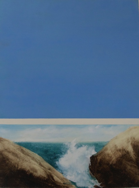 Next Wave II, oil on panel: 12" x 9"