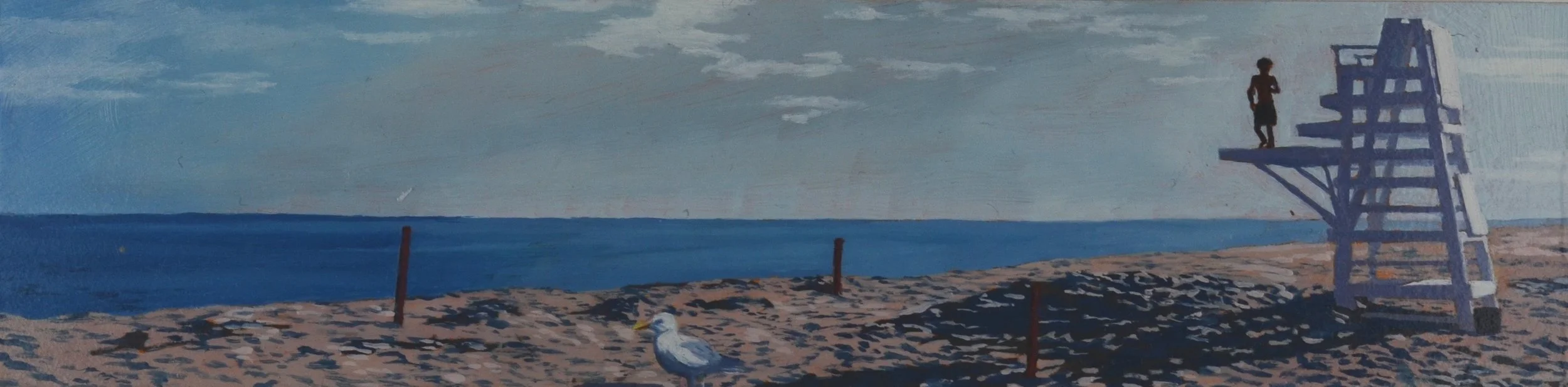 East Hampton, 2012, oil on panel: 2" x 8"