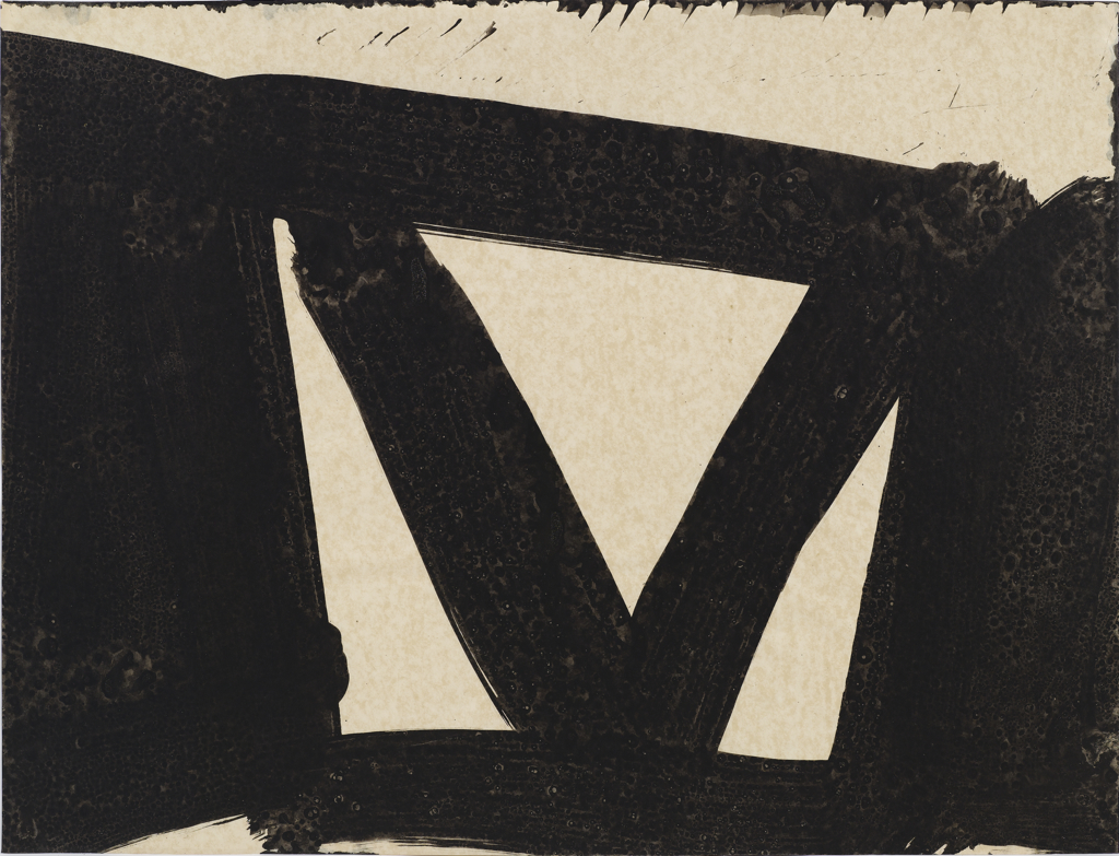 Al Held , 60-104 , 1960, india ink on paper: 18 x 23 3/4 inches