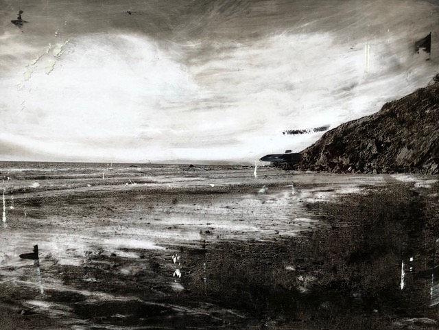 Susan Williams , Muir Beach, study, 2017, mixed media on acetate: 8 1/2 x 11 inches