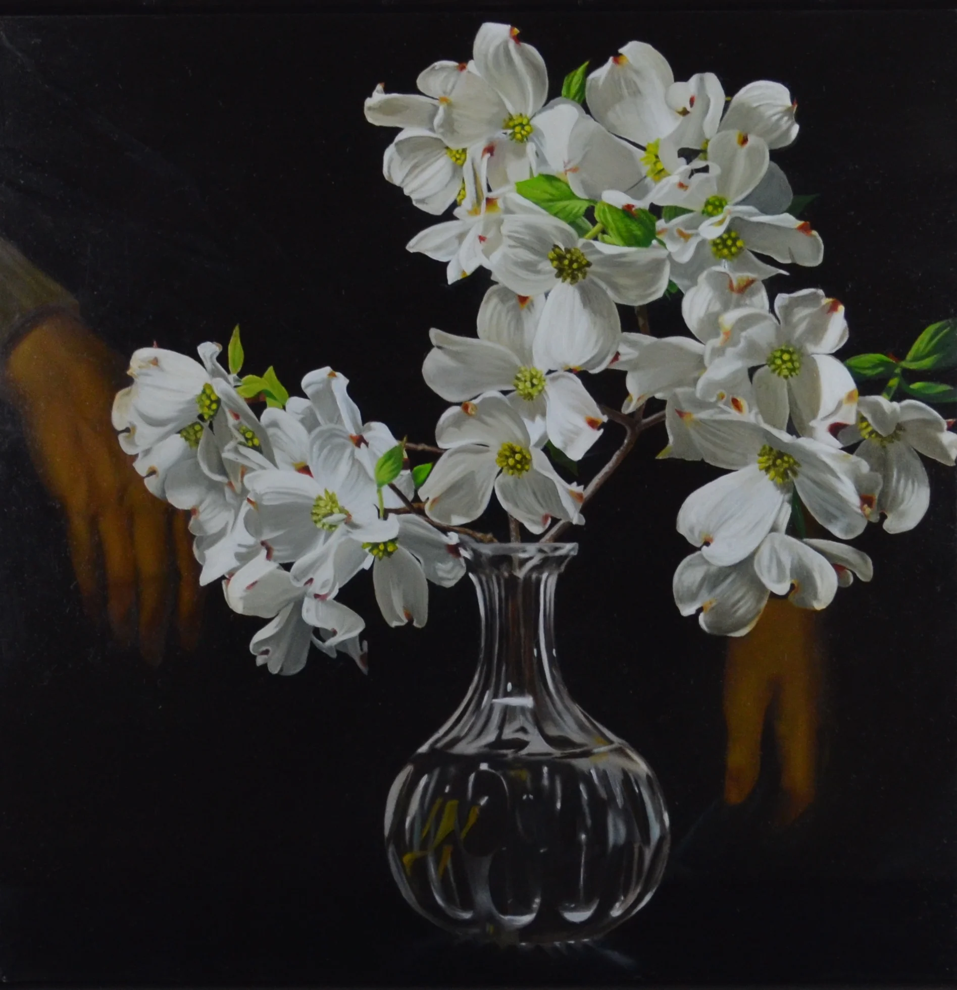   Rebecca Smith Ford ,  Dogwood , oil on panel: 12 x 12 inches 