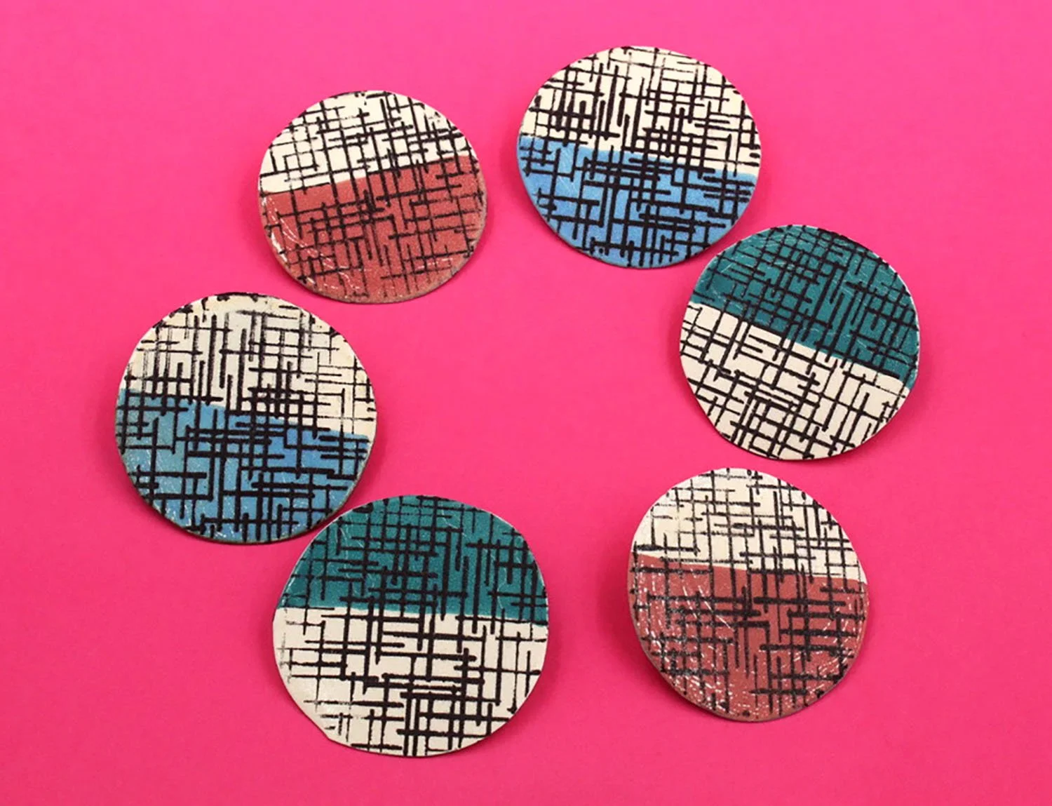 two tone enamel earrings