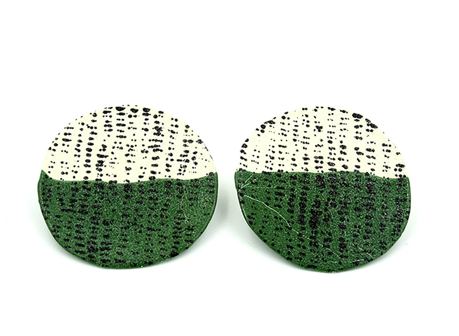 two tone enamel earrings