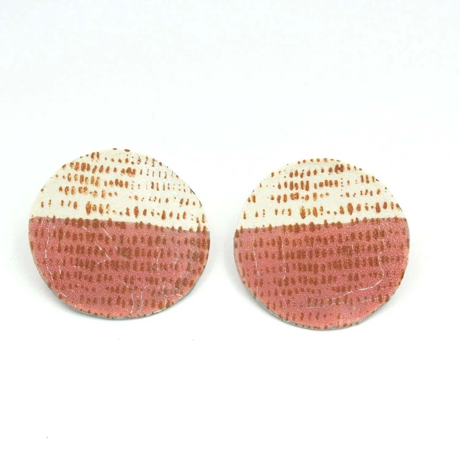two tone enamel earrings