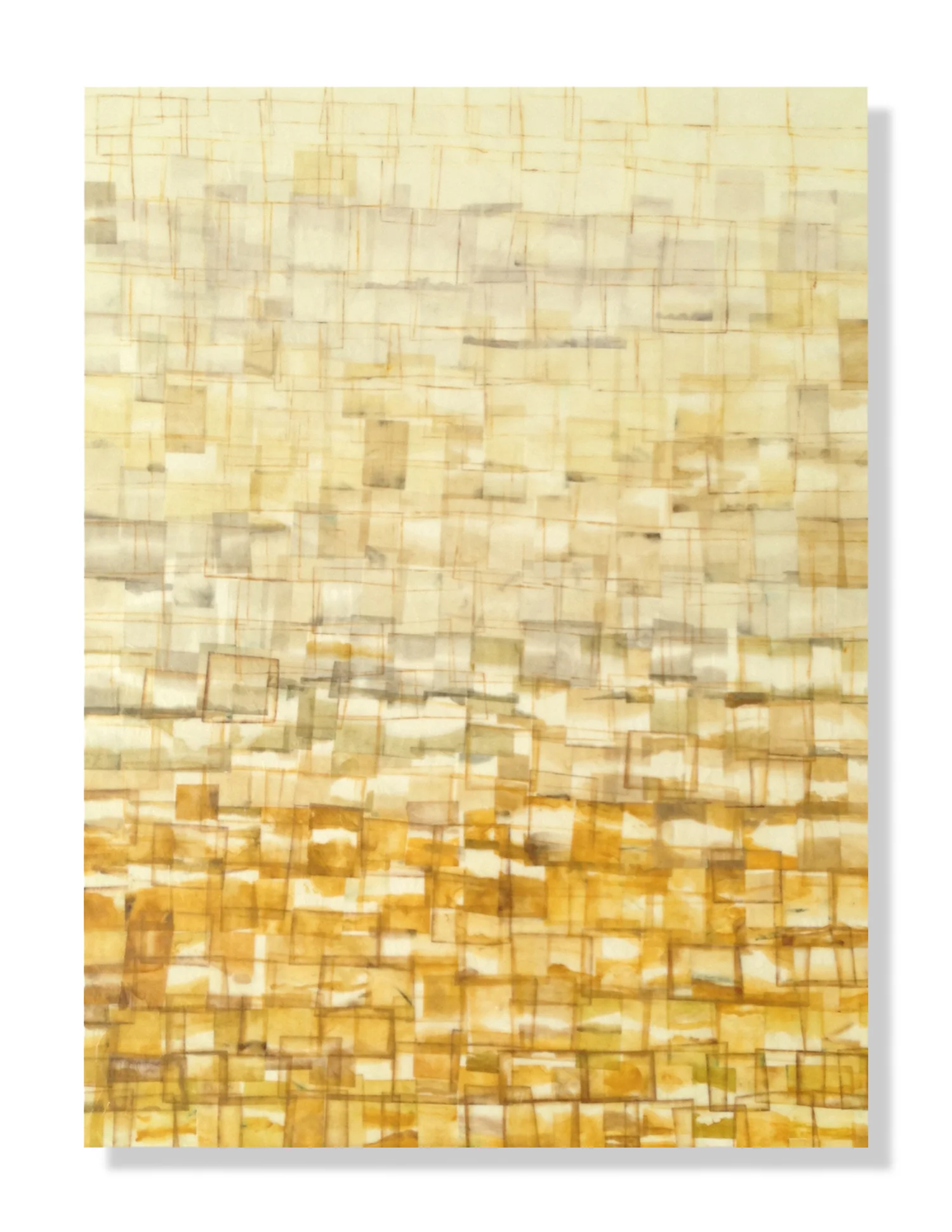 Composite 2 3' x 4' Encaustic, Japanese Mulberry Paper, Watercolor SOLD
