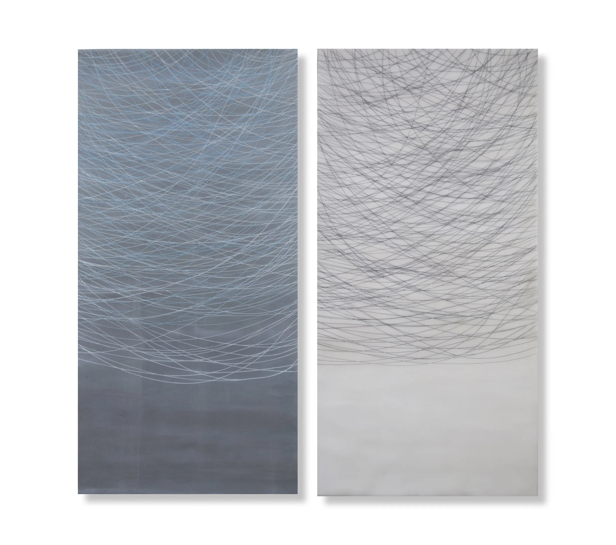 Threads, 2016 Encaustic, Oil 36" x 24" x 1"
