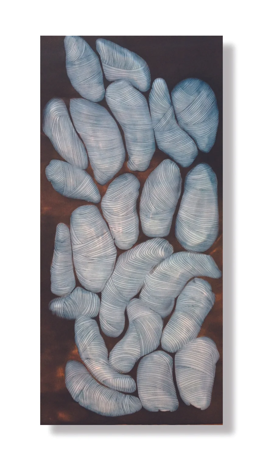 Bundle Theory, 2015 Encaustic, Oil 12" x 24" x 2" SOLD