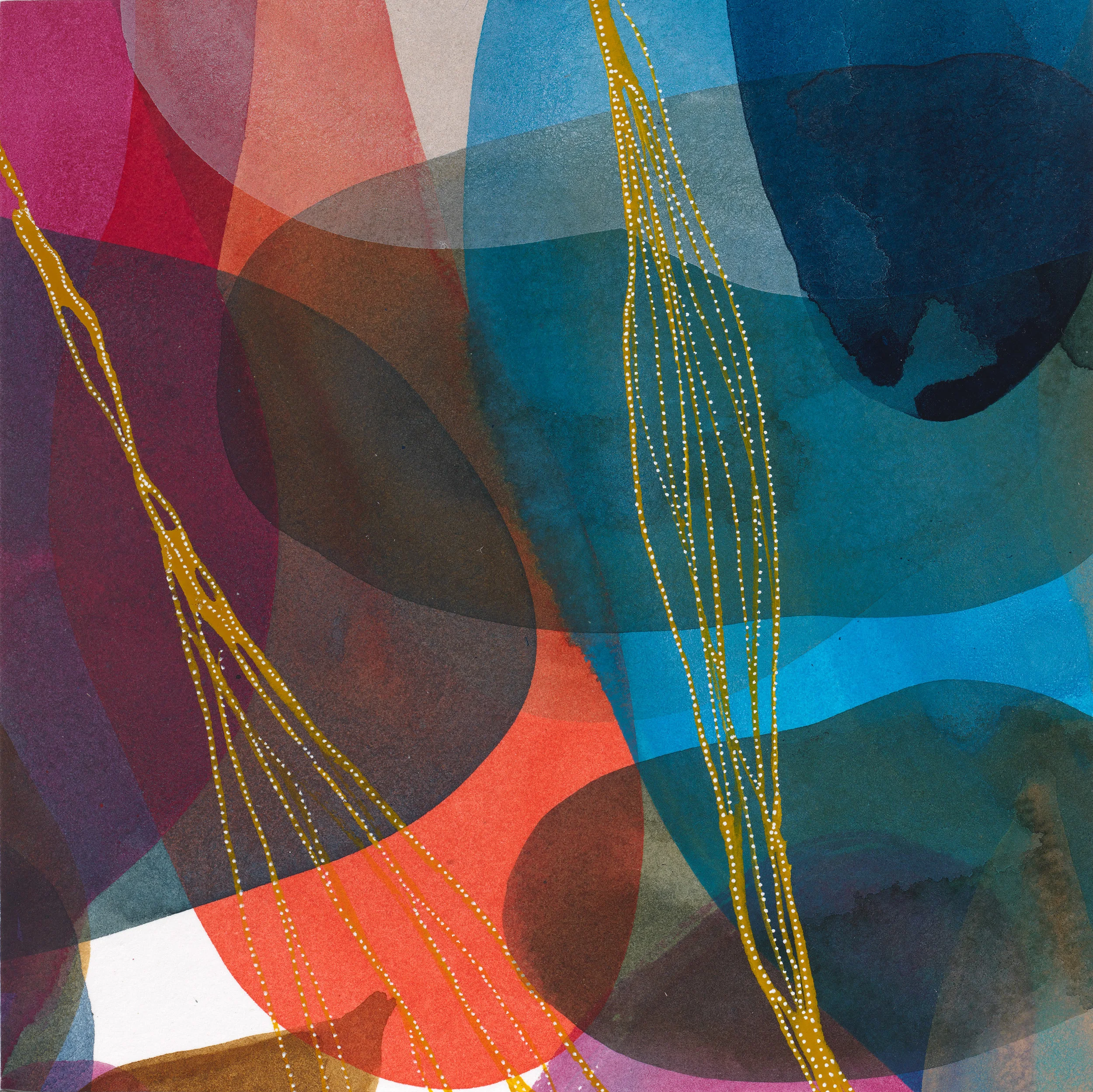 Underwater Reverie 2, 2019 Watercolor, Ink 10”x10”, 20"x20", 30”x30” Limited Edition Print 50, Hahnemuhle Photo Rag