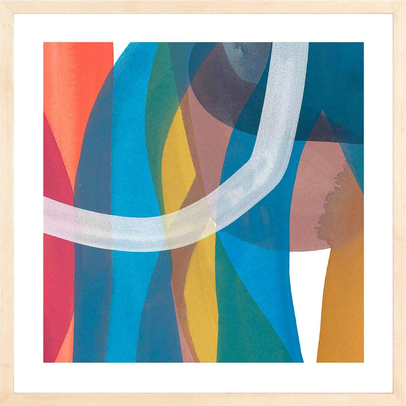 Jenny Phillips-Slice of Summer 19 artwork print framed in maple by Simply Framed