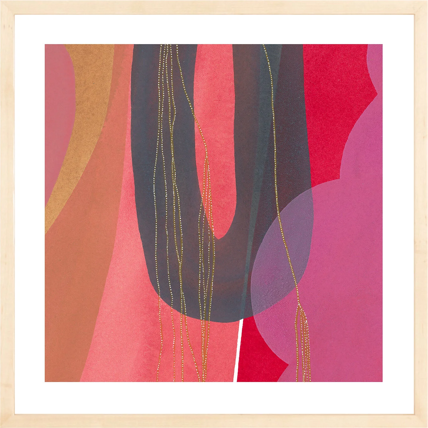 Jenny Phillips-Underwater Reverie 34 artwork print framed in maple by Simply Framed