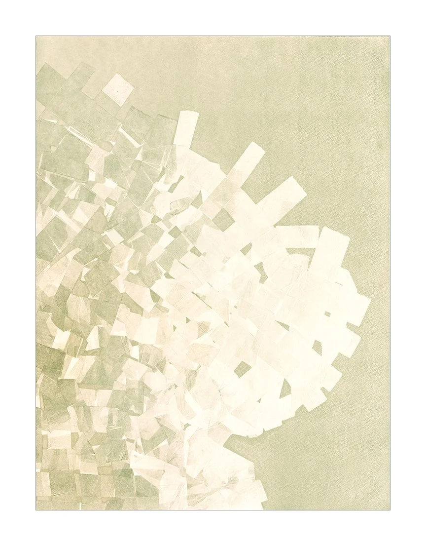 To Gather 2, 2025 30 × 22 inches (prints available) Monotype Richard Serra’s verb list consists of a multitude of movement-based manipulations and transformations of artistic matter. The Alterations series takes his verbs as the starting point of