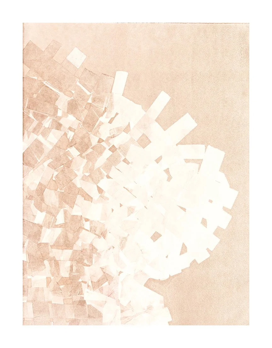 To Gather, 2025 27 1/2 x 19 3/4 inches (prints available) Monotype Richard Serra’s verb list consists of a multitude of movement-based manipulations and transformations of artistic matter. The Alterations series takes his verbs as the starting poin