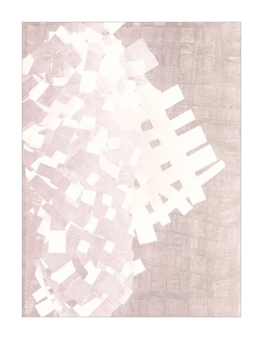 To Weave, 2025 30 × 22.5 inches (prints available) Monotype Richard Serra’s verb list consists of a multitude of movement-based manipulations and transformations of artistic matter. The Alterations series takes his verbs as the starting point of a