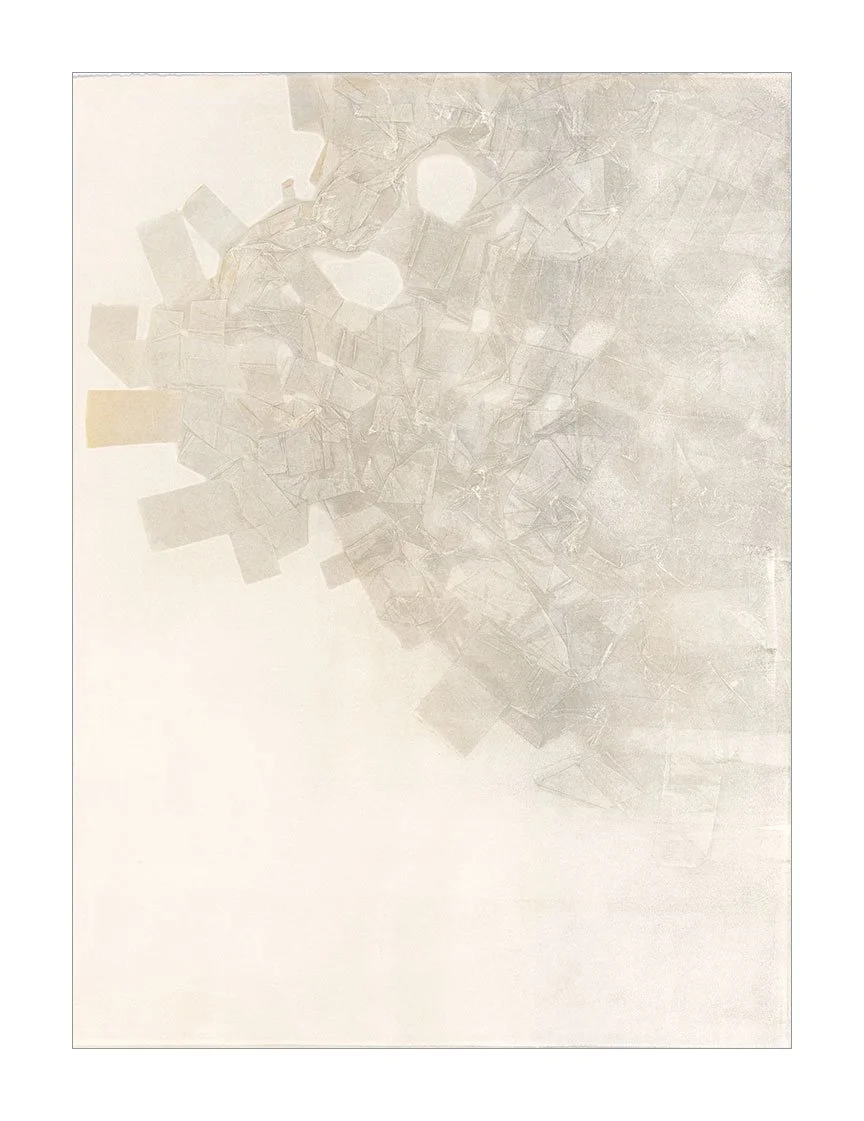 To Crumple, 2025 30 × 22.5 inches (prints available) Monotype Richard Serra’s verb list consists of a multitude of movement-based manipulations and transformations of artistic matter. The Alterations series takes his verbs as the starting point of