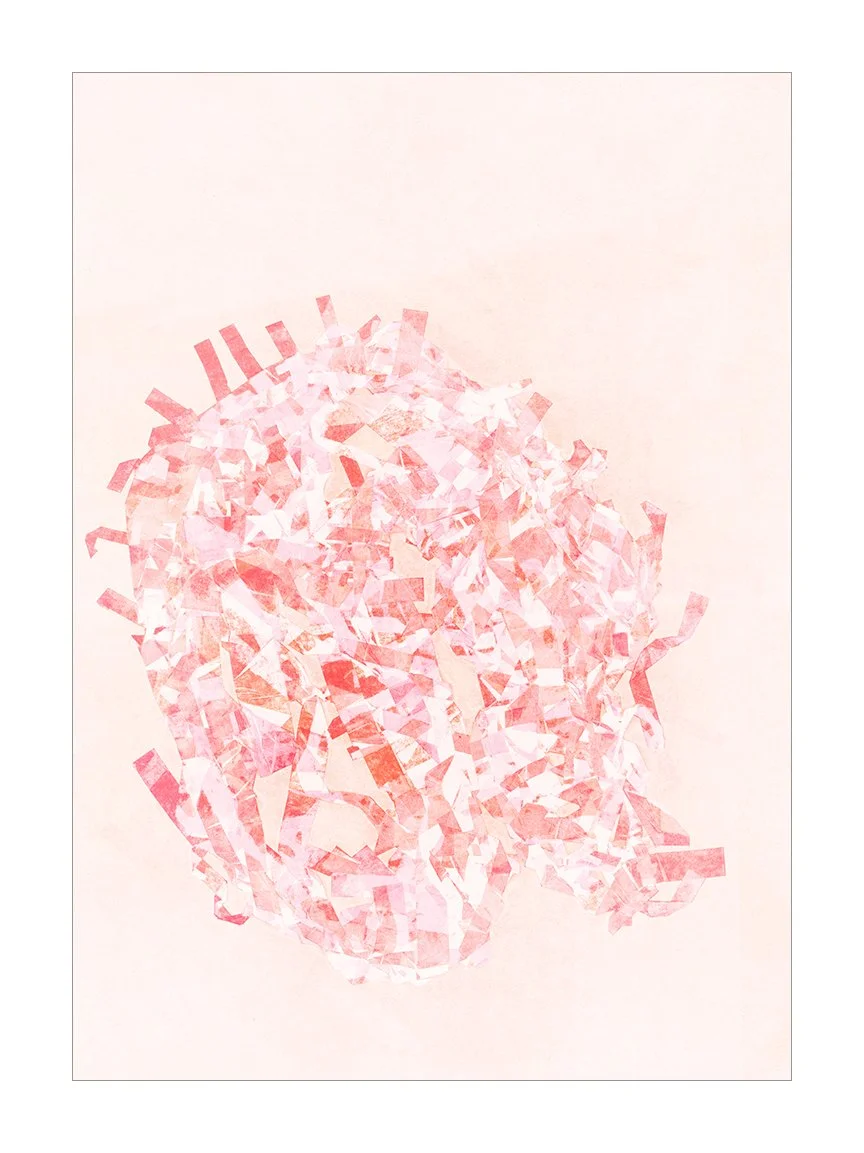 To Roll, 2025 27.5 x 19.5 inches (prints available) Monotype Richard Serra’s verb list consists of a multitude of movement-based manipulations and transformations of artistic matter. The Alterations series takes his verbs as the starting point of