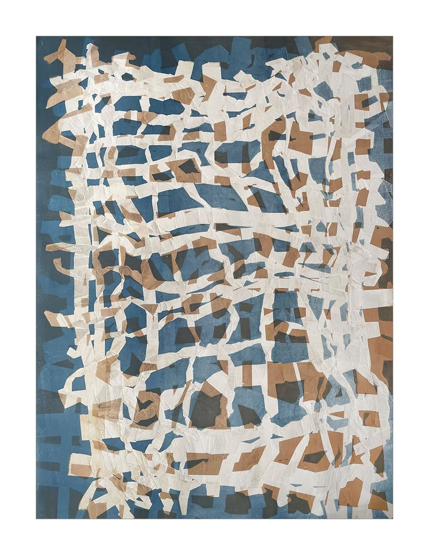 To Continue, 2025 30 × 22 inches (original available) Monotype Richard Serra’s verb list consists of a multitude of movement-based manipulations and transformations of artistic matter. The Alterations series takes his verbs as the starting point