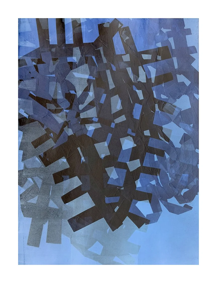To Modulate 2025 30 × 22 inches (prints available in custom sizes) Monotype Richard Serra’s verb list consists of a multitude of movement-based manipulations and transformations of artistic matter. The Alterations series takes his verbs as the st