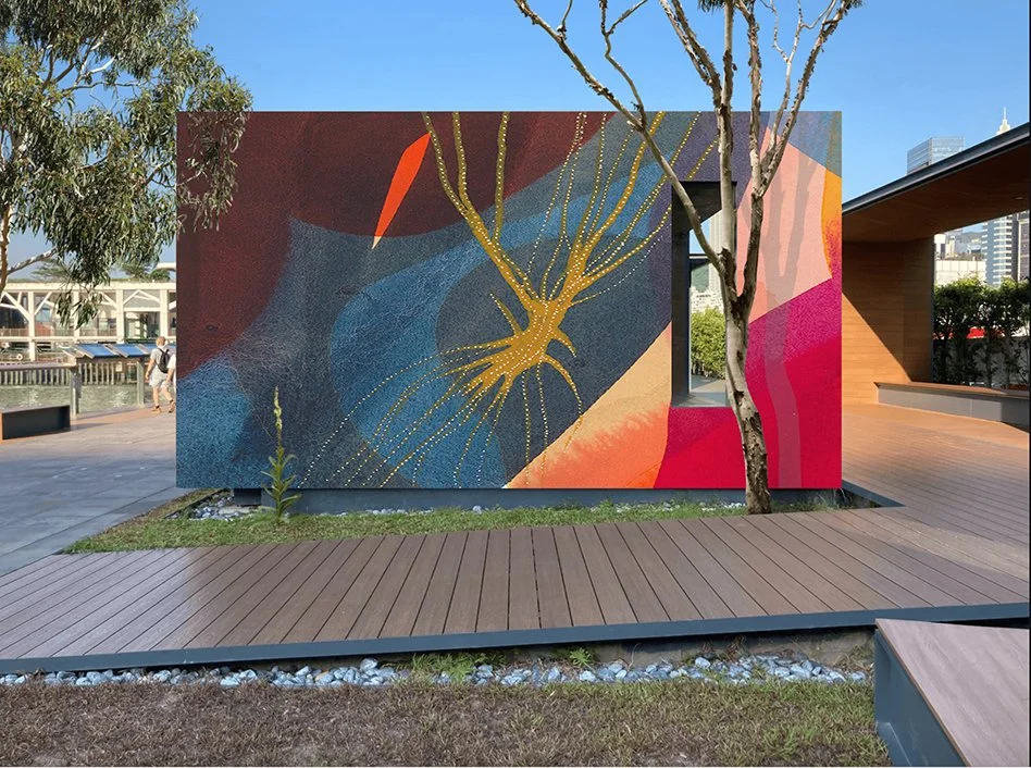  Concept Sketch Aquatic themed (Underwater Reverie) mural by the waterfront 