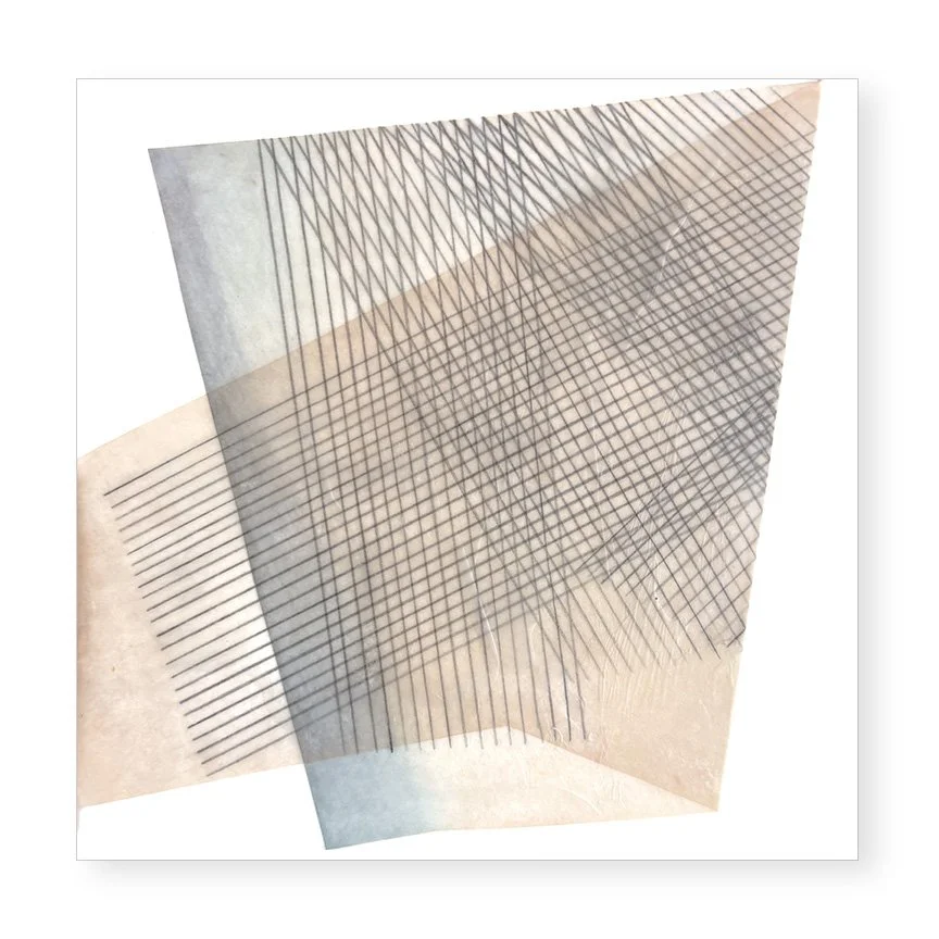  Mini Filter 31, 2026  6 × 6 inches Mulberry paper, watercolor, Akua intaglio ink, wax on panel  All art is a response to something — an object, a memory, scent, even weather — seen through the artist’s own filter. Swatches of texture, color and tran