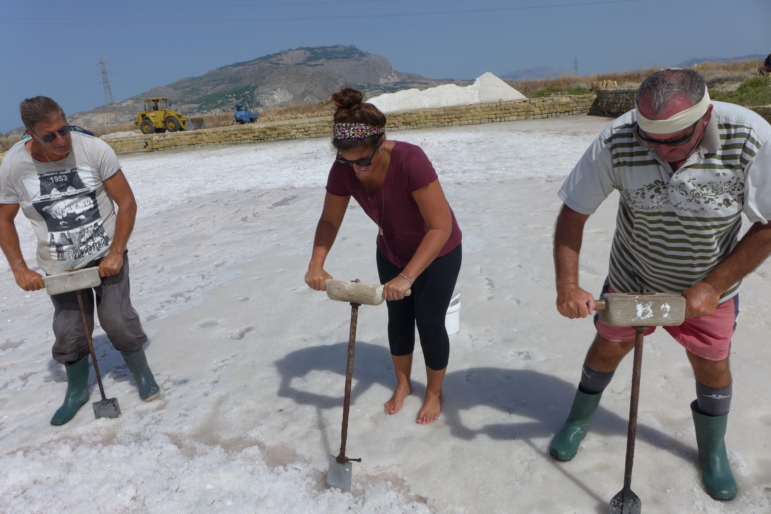 diggin' up sea salt in trapani, sicily