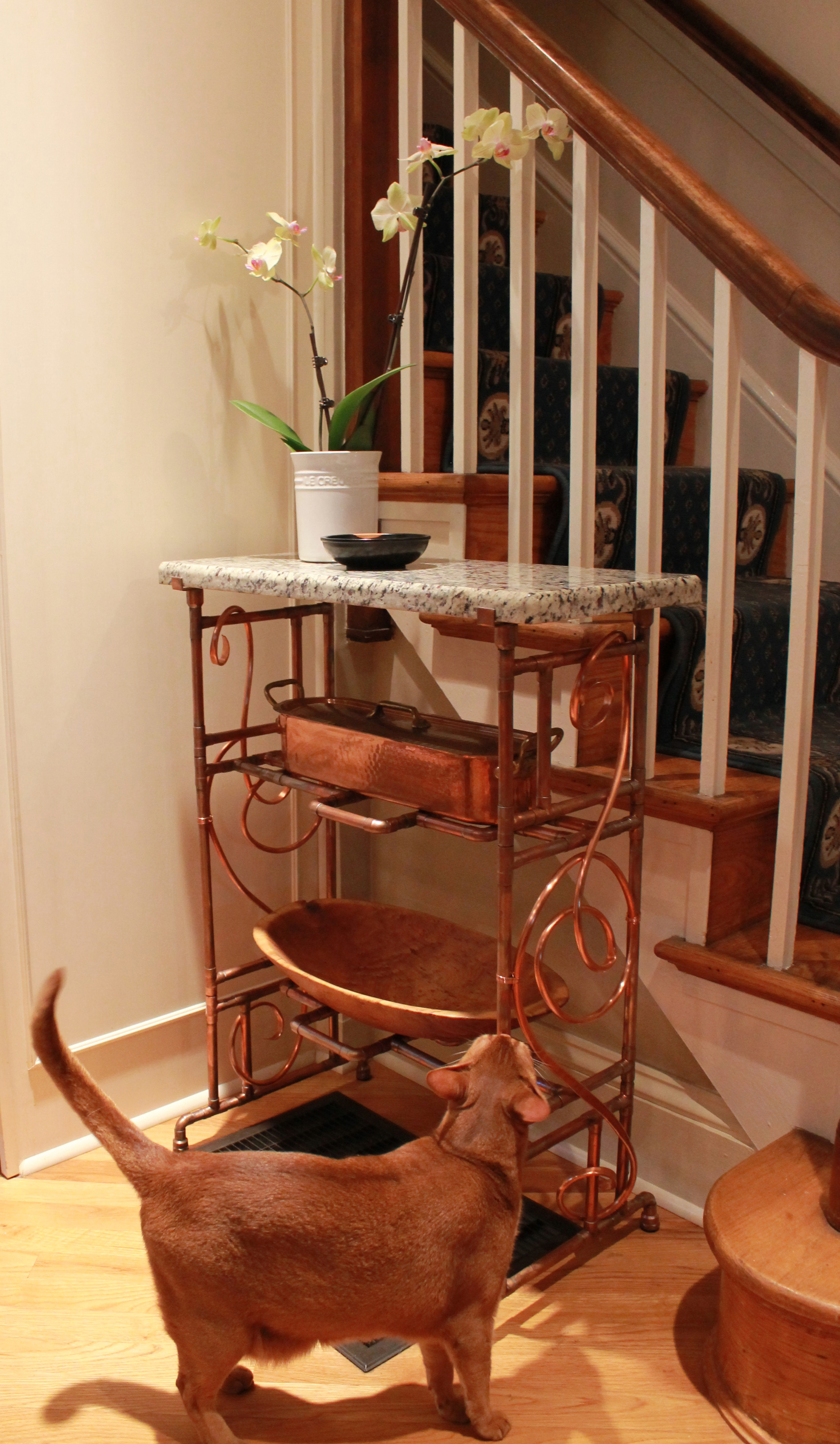 Granite and copper table